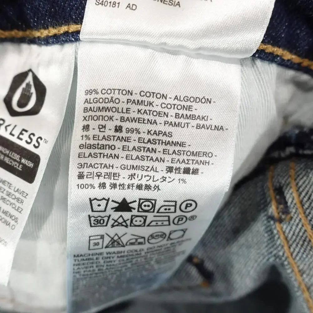 Levis 511 Jeans Mens 34x32 Blue Dark Wash Slim Fit Stretch Denim Premium Denim